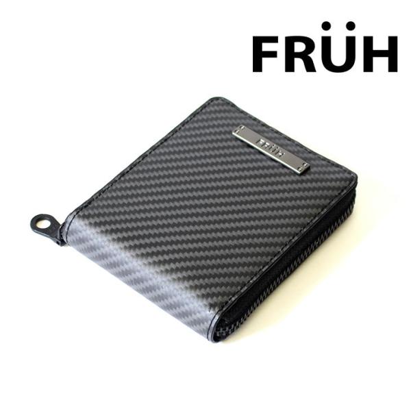 FRUH フリュー リアルカーボン コンパクトウォレット GL045 財布 カーボンファイバー 黒 ...