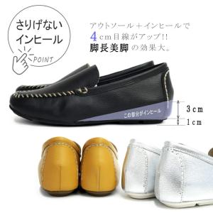 【履きやすい/色違い購入多数】モカシンシューズ...の詳細画像3