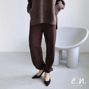 ポンチ ジョガー パンツ ウエストゴム レディース
