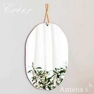 鏡 壁掛けミラー 真鍮 フック アクリルミラー ブラス ウォールミラー L