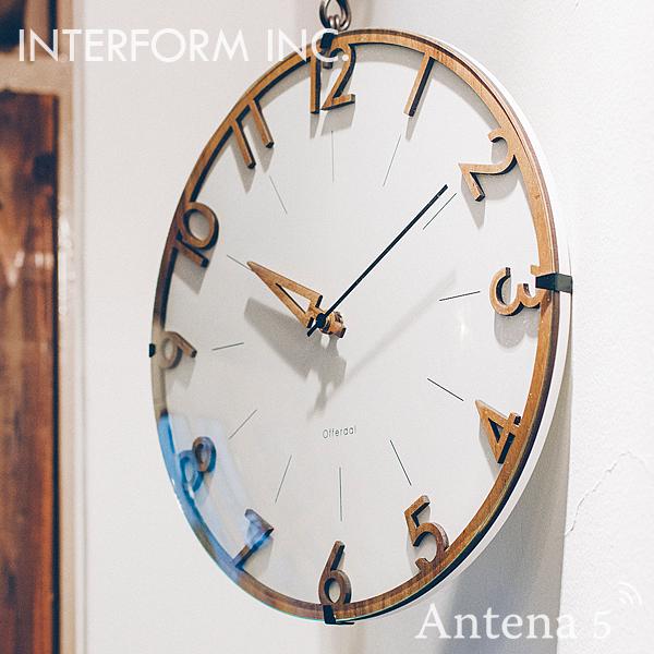 INTERFORM 掛け時計 Visse フィッセ クロック 電波時計 インターフォルム 壁掛時計 ...