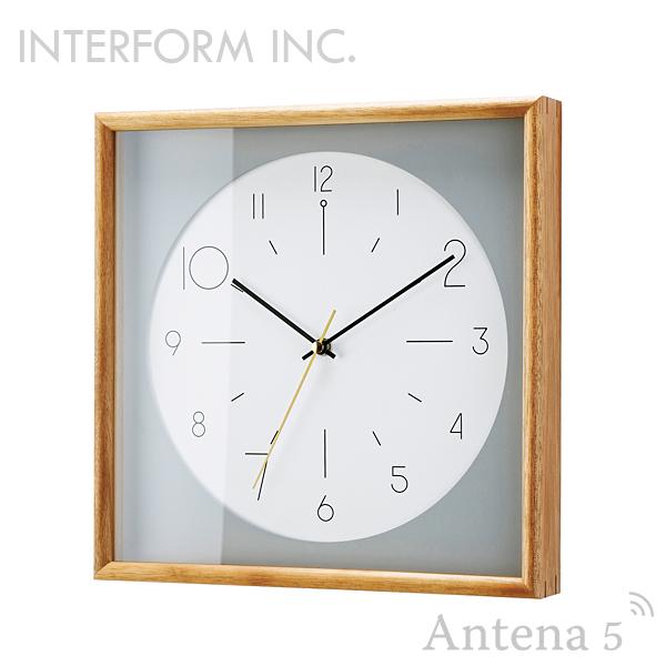 INTERFORM 掛け時計 Cadre カードル クロック インターフォルム 壁掛時計 電波時計 ...