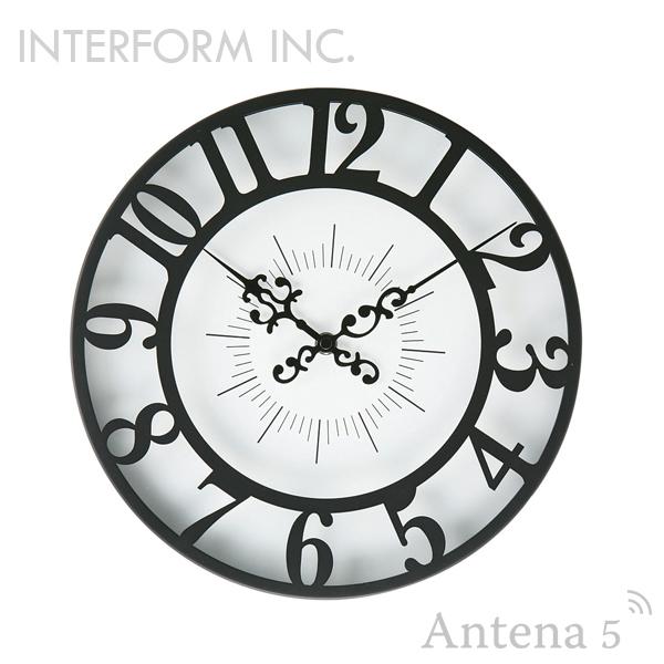 INTERFORM 掛け時計 Gisel BK ジゼル ブラック クロック インターフォルム 壁掛時...
