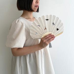 パル扇子 動物柄 刺繍 デザイン雑貨 袋付き ...の詳細画像1