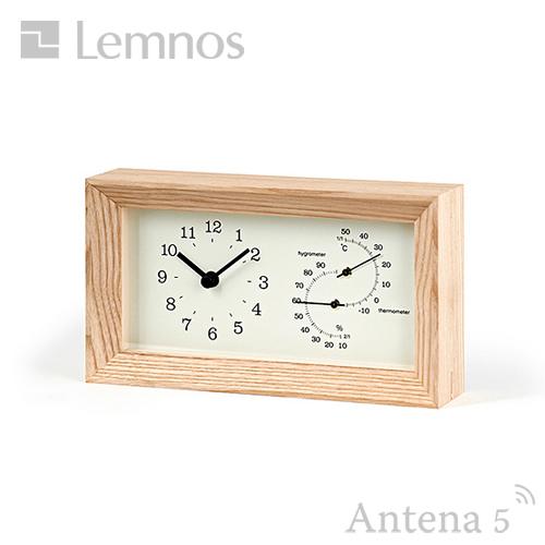 Lemnos FRAME 温湿度計付き置き時計 LC13-14 タカタレムノス 置時計 テーブルクロ...