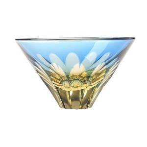 中金硝子 / ぐい呑み　逆さ富士（金空）化粧箱入り