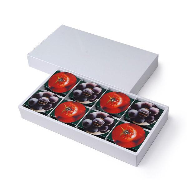 岡山県産ミディトマト・ピオーネゼリー8個〔送料込／本体4644円＋送料660円〕 (包装× のし× ...