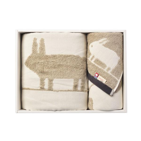 PYYLE / ポラリス タオルセット（ラビット）(バス1/フェイス1)