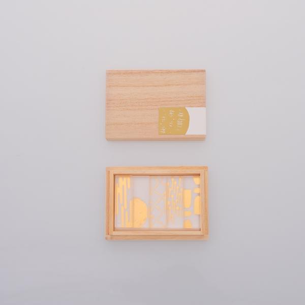 toumei / 箔hashioki　木箱入り5個セットろ