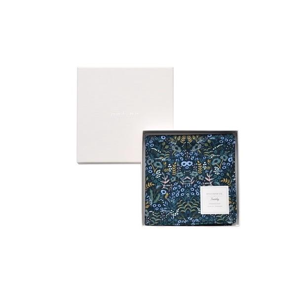Rifle Paper / ワイルドタペストリー・ネイビー ハンカチクロス ＢＯＸ入
