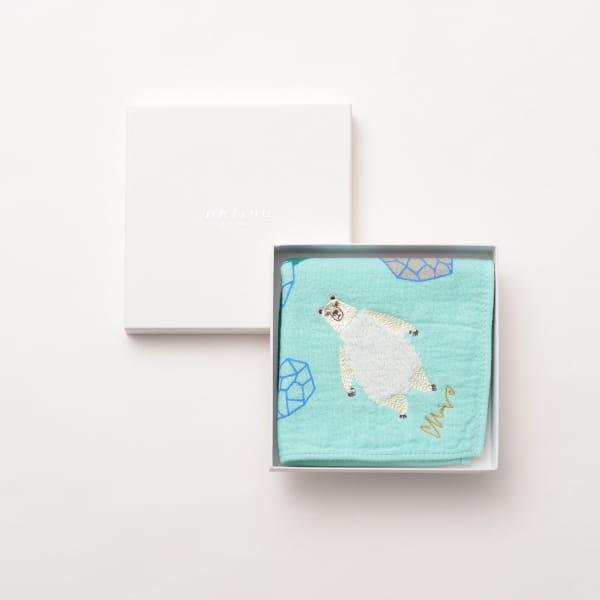 MiW / モコモコドウブツハンカチ(シロクマ) BOX入