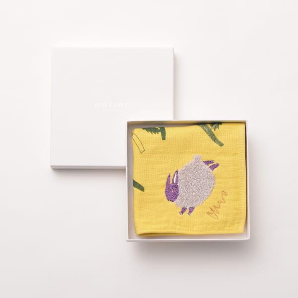 MiW / モコモコドウブツハンカチ(ウサギ) BOX入