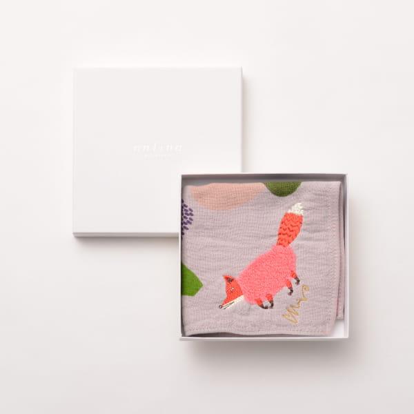 MiW / モコモコドウブツハンカチ(キツネ) BOX入