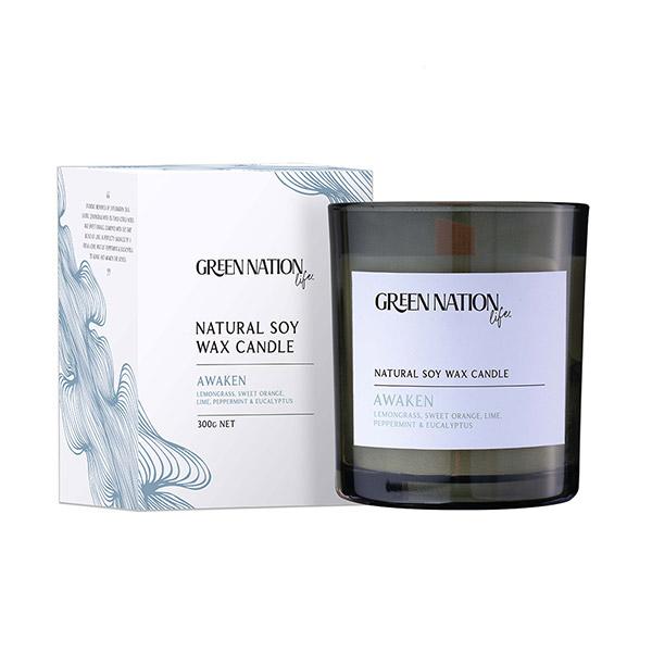 GREEN NATION Life / ウッドウィックソイキャンドル　アウェイクン（レモングラス ラ...