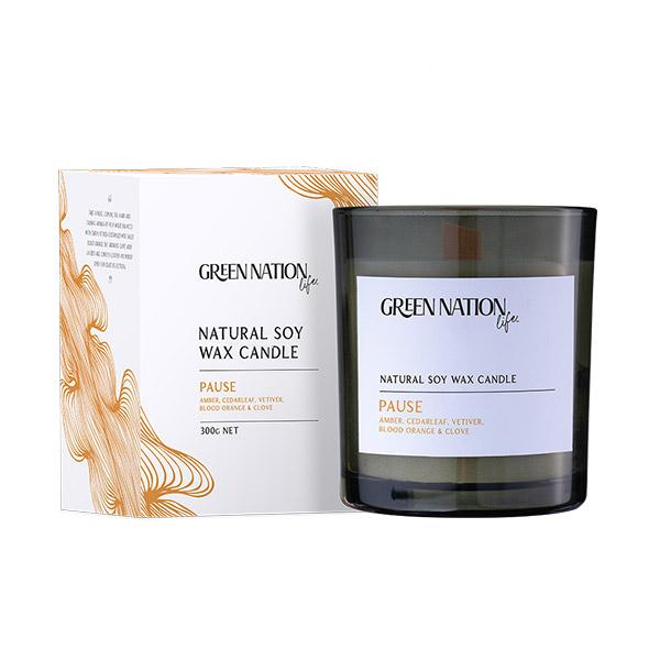 GREEN NATION Life / ウッドウィックソイキャンドル　ポーズ（ベチバー ブラッドオレ...