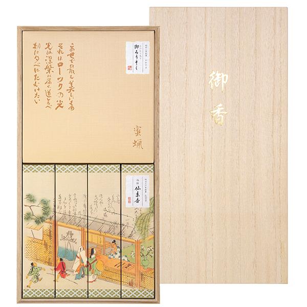 カメヤマ / 吟撰 仙年香 蜜ろうそくセット 桐箱