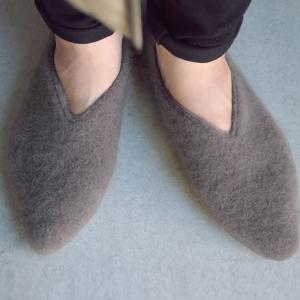 モヘアフラットシューズ パンプス 痛くない 歩きやすい