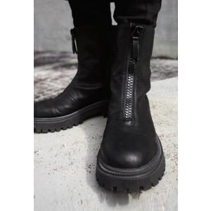 予約10月中旬納期 フロントジップブーツ ブー...の詳細画像2