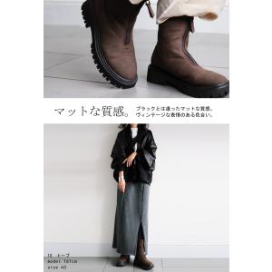 予約10月中旬納期 フロントジップブーツ ブー...の詳細画像5