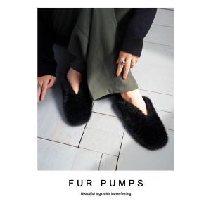 ファーパンプス パンプス レディース 靴 痛く...の詳細画像2