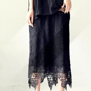 スカート レディース レース レーススカート 花柄 総レース