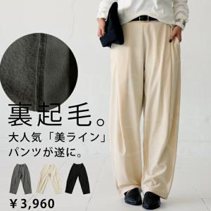 裏起毛パンツ パンツ レディース ボトムス ロング 無地・メール便不可｜antiqua