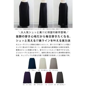 シュッと美 ロングスカート レディース ボトム...の詳細画像1