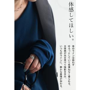 シュッと美 トップス レディース 起毛リブ 長...の詳細画像3