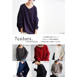 シュッと美 トップス レディース 起毛リブ 長...の詳細画像5