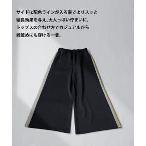 ワイドパンツ パンツ レディース ボトムス ロ...の詳細画像3