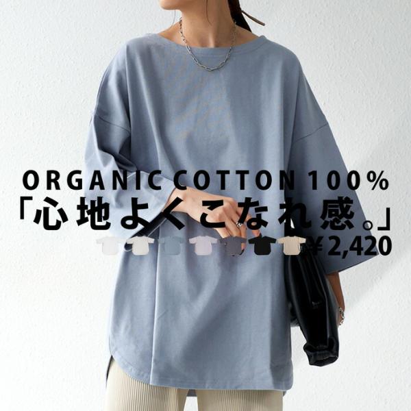 オーガニックコットンT Tシャツ レディース トップス 半袖・100ptメール便可