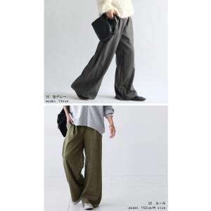ワイドパンツ パンツ レディース ボトムス ロ...の詳細画像3