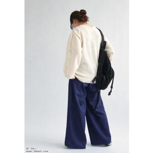 ワイドパンツ パンツ レディース ボトムス ロ...の詳細画像4