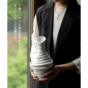花瓶 フラワーベース ホワイト 花器 セラミッ...の詳細画像3