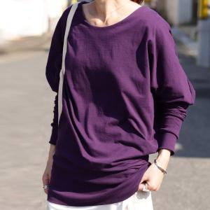 綿100％ トップス ドルマン カットソー cottonドルマンロンT・再再販。不可