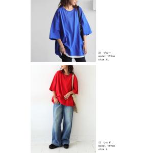 Tシャツ レディース 半袖 綿100 無地 特...の詳細画像4