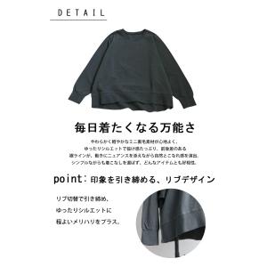 ミニ裏毛トップス レディース トップス ドルマ...の詳細画像5