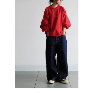 ニット レディース トップス クルーネック 長...の詳細画像5