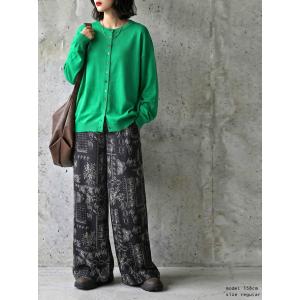 接触冷感 UVカット ニット カーディガン レ...の詳細画像4