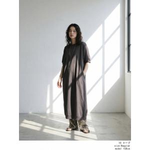 ワンピース レディース 半袖 ロング 汗染み防...の詳細画像3