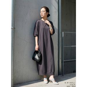 ワンピース レディース 半袖 ロング 汗染み防...の詳細画像5
