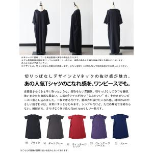 ワンピース レディース 半袖 ロング Vネック...の詳細画像1