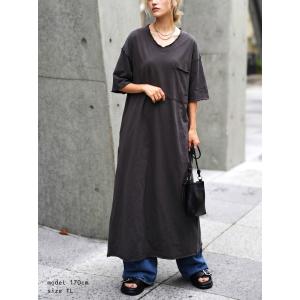 ワンピース レディース 半袖 ロング Vネック...の詳細画像4