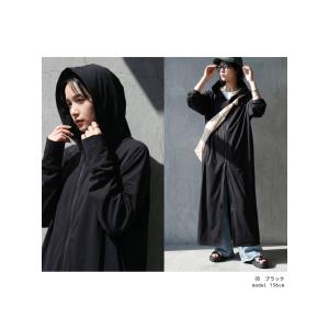 ロングパーカー レディース 長袖 ロング フル...の詳細画像4