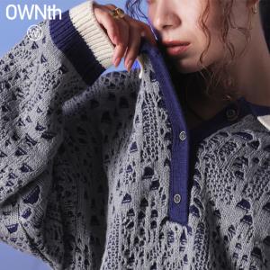 antiqua（アンティカ） タイダイ柄 ニットトップス レディース