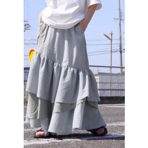 ストライプ スカート レディース ロング フレ...の詳細画像2