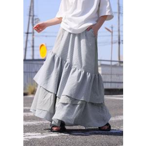 ストライプ スカート レディース ロング フレ...の詳細画像4