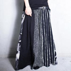 【202305削除候補】大人気の切替えスカートに新作登場。柄切替えロングスカート・再再販。メール便不可