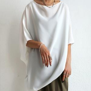 変形アシメトップス レディース トップス 五分袖 ゆったり・再再販。不可