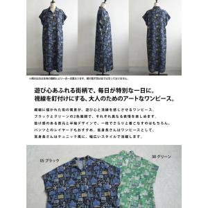 ワンピース レディース 半袖 ロング丈 街柄 ...の詳細画像1